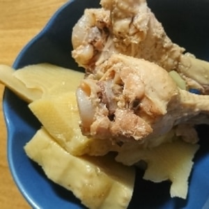 タケノコと鶏手羽元の煮物（圧力鍋使用）